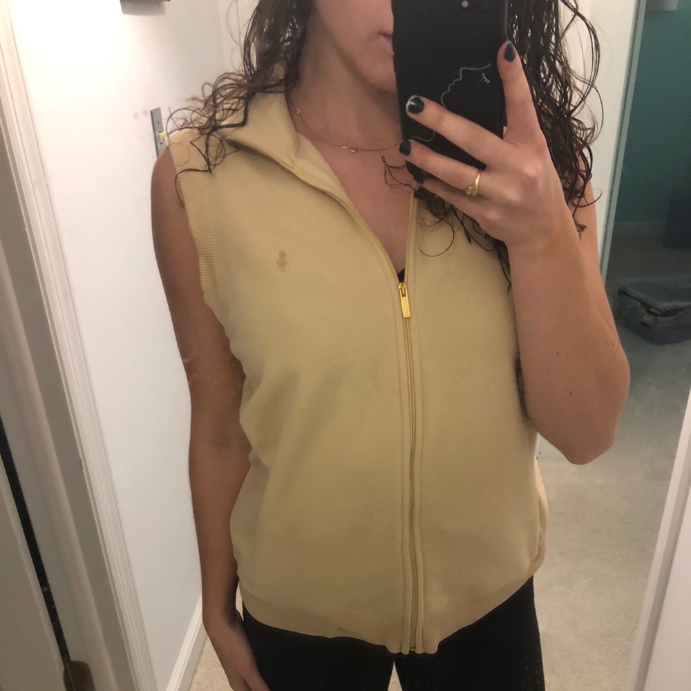 Ralph Lauren size M tan sweater vest